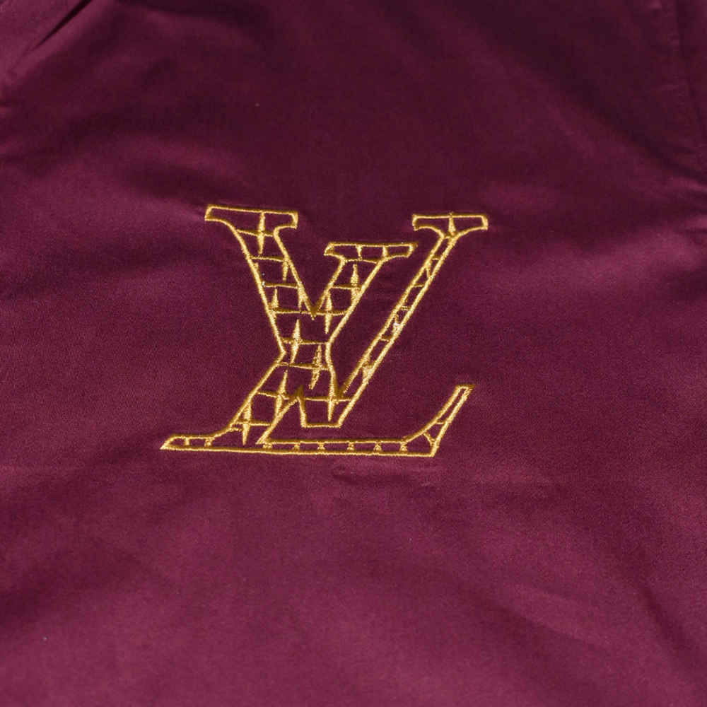Louis Vuitton Embroidered logo Wine Luxury Shirt-3