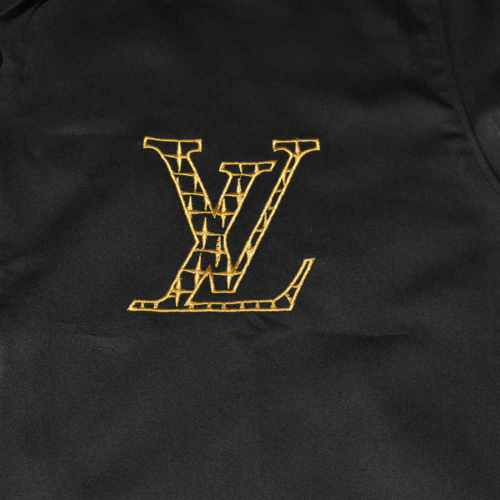 Louis Vuitton Embroidered logo Black Luxury Shirt-thumb-3