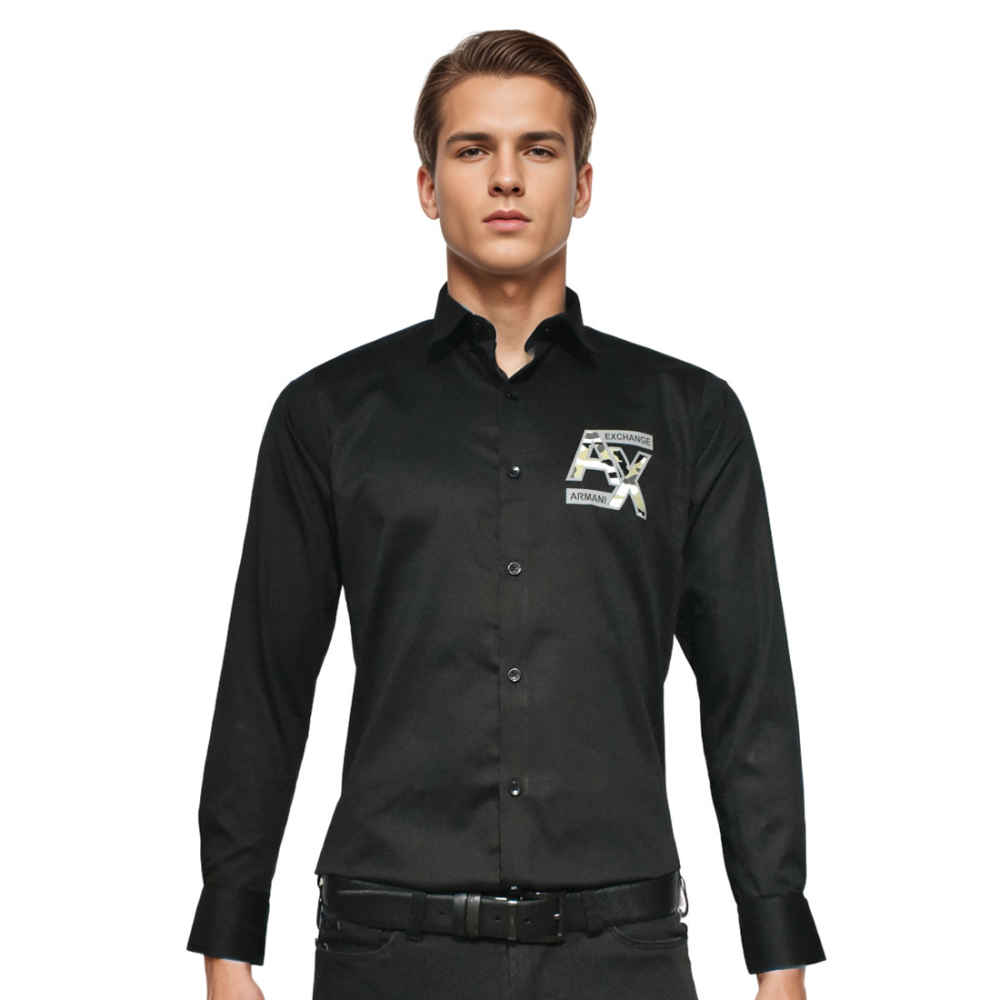 Armani Exchange Black Premium Quality Shirt-thumb-0