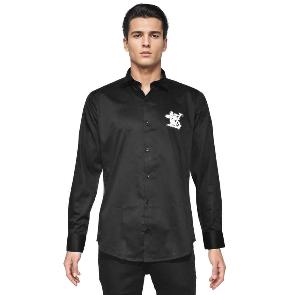 Louis Vuitton Monogram Black Premium Shirt-thumb-6