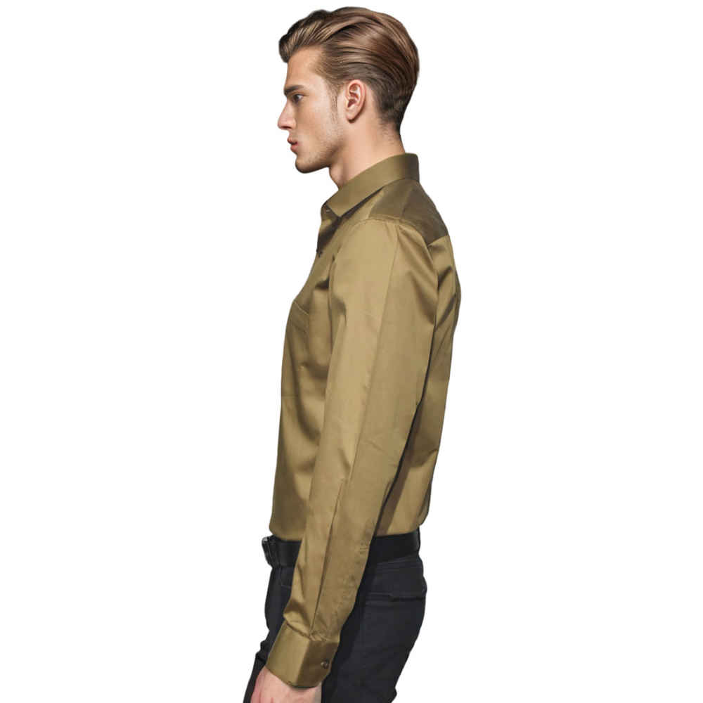 Giorgio Armani Dark Beige Premium Quality Shirt-2