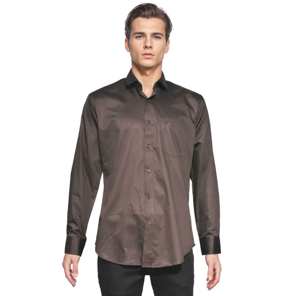 Giorgio Armani Dark Brown Premium Quality Shirt-6