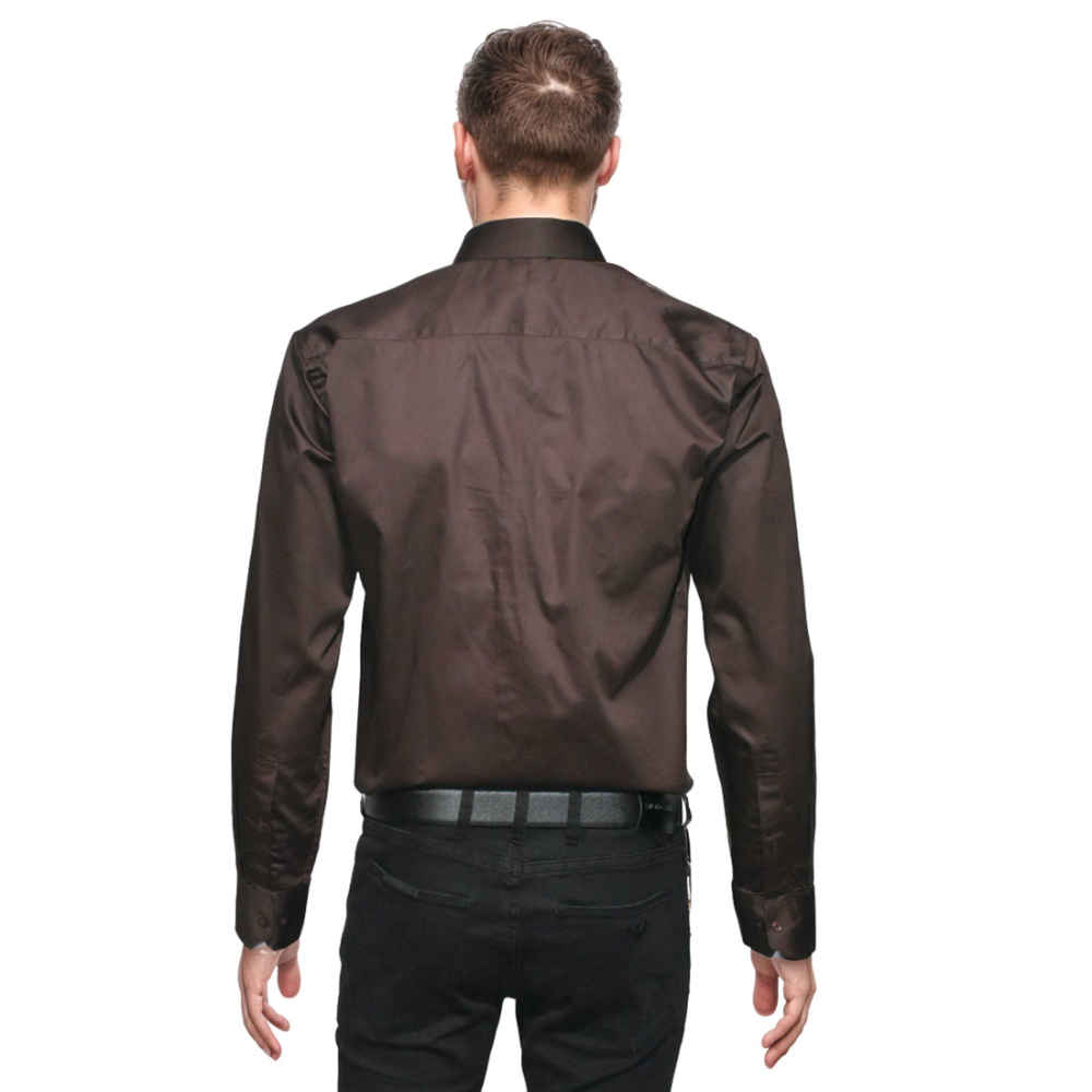 Giorgio Armani Dark Brown Premium Quality Shirt-1