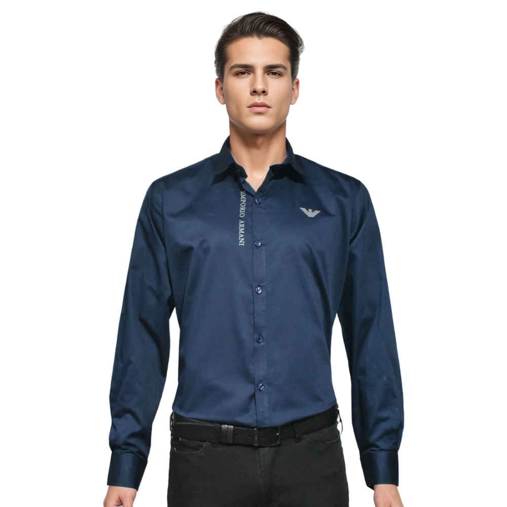 Emporio Armani Navy Blue Premium Quality Shirt-1