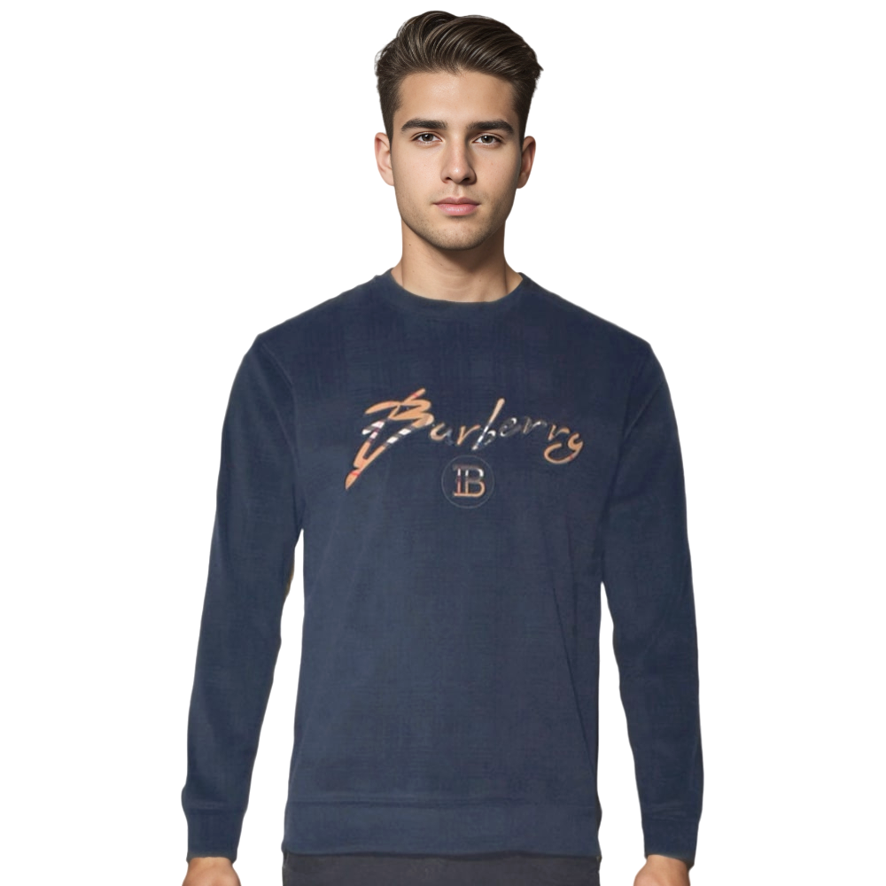 Burberry Navy Blue Premium Quality Sweatshirt-1