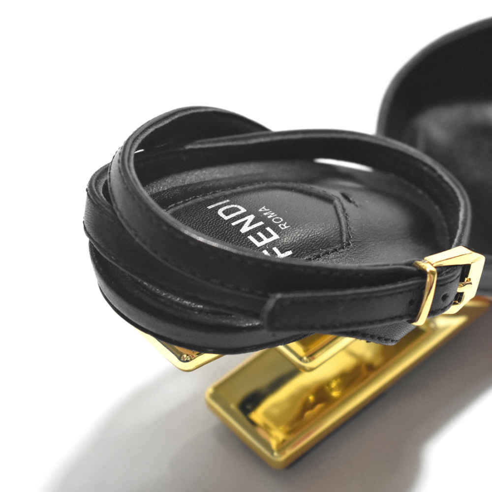 Fendi Black Premium Heel Sandals-4