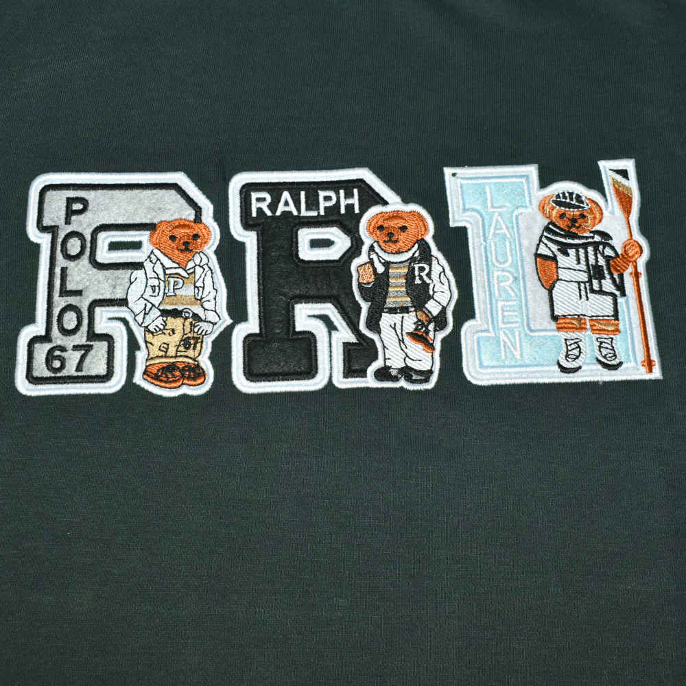 Bear Print Green Premium Quality Sweatshirt-4