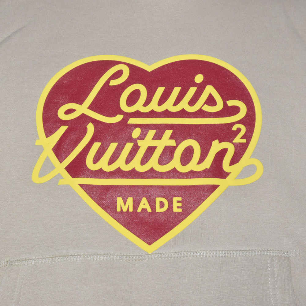 Louis Vuitton Heart Print Brown Premium Hoodie-3