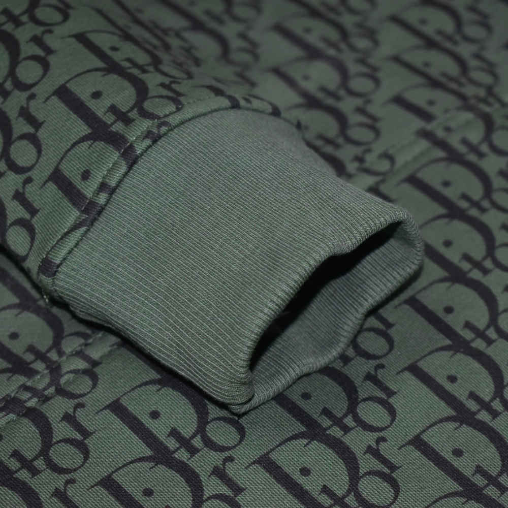 Dior Green Monogram Printed Premium Hoodie-thumb-4