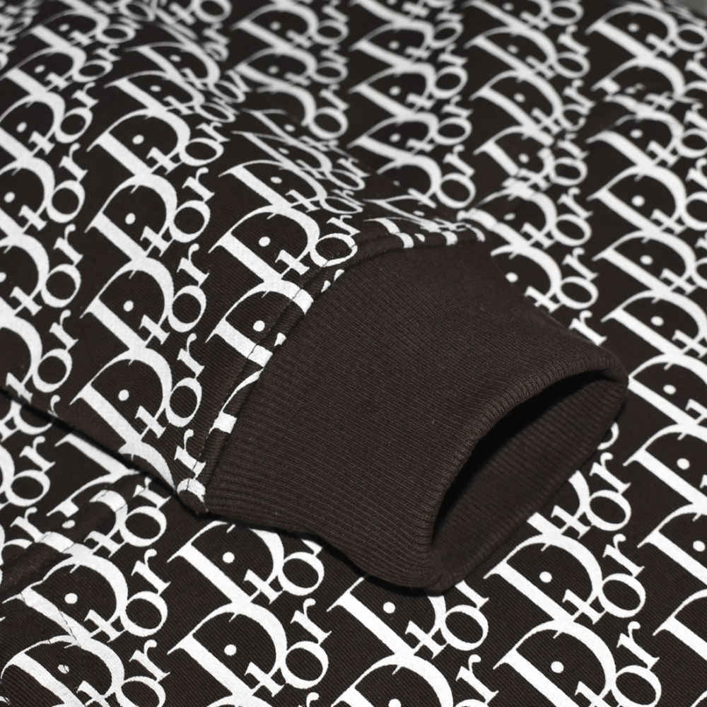 Dior Brown Monogram Printed Premium Hoodie-4