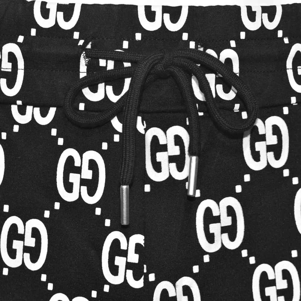 Gucci GG Jacquard Black Premium Cotton Tracksuit-10