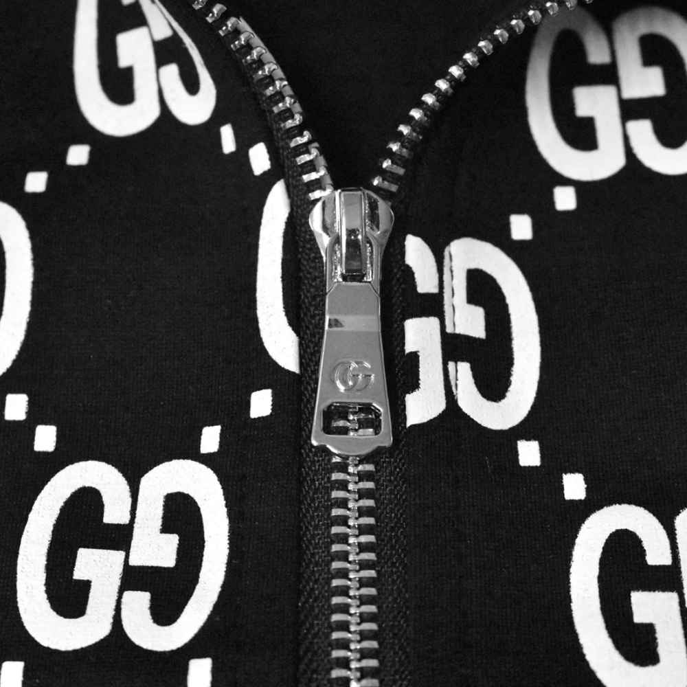 Gucci GG Jacquard Black Premium Cotton Tracksuit-8