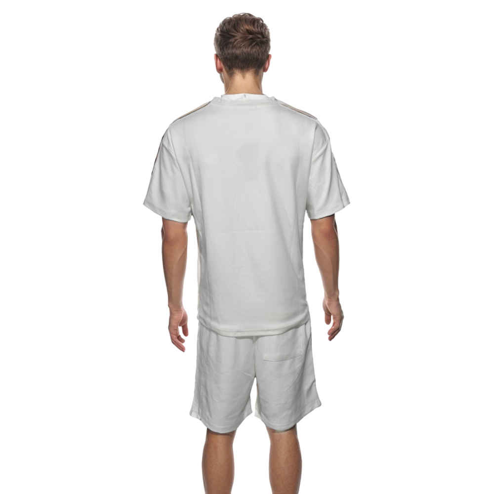 Dolce & Gabbana Embroidered White T-shirt & Shorts Combo-1