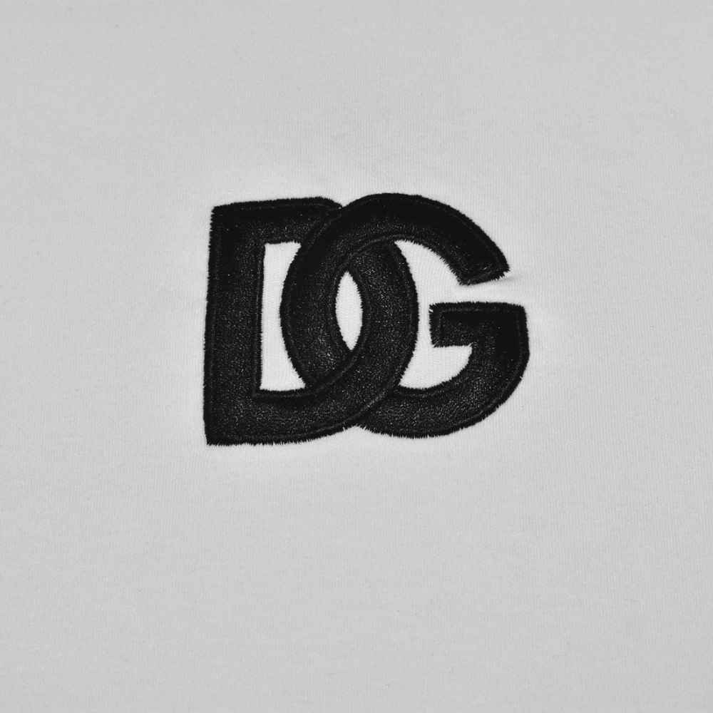 Dolce & Gabbana Embroidered White T-shirt & Shorts Combo-3