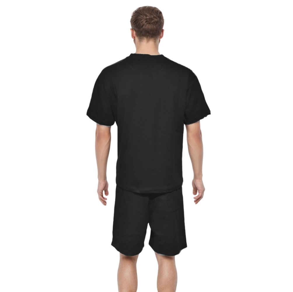 Fendi Embroidered logo Black T-shirt & Shorts Combo-1