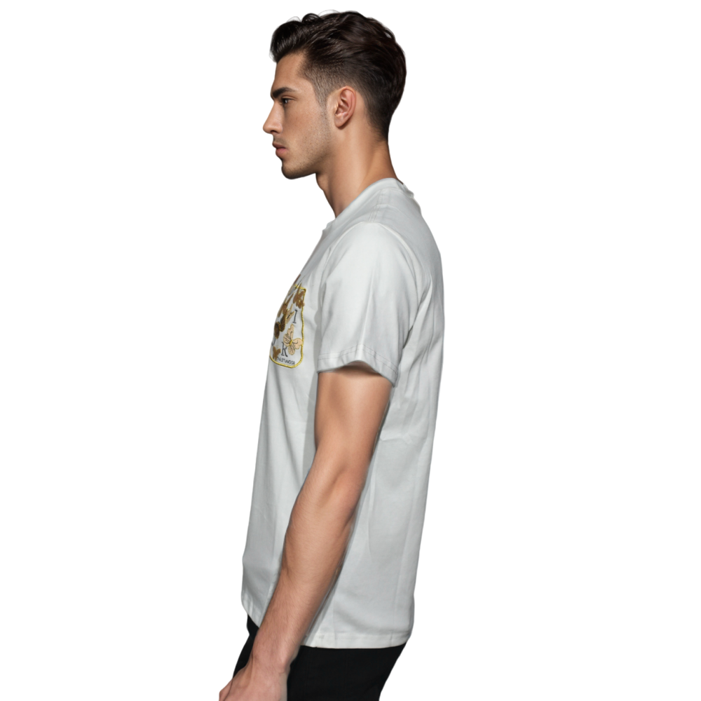 Dior Butterfly Embroidery Pocket White T-shirt-thumb-2