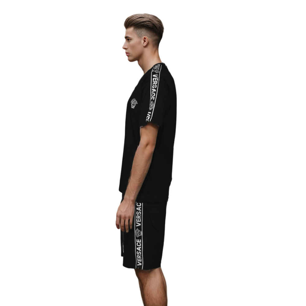 Versace Black Premium Quality T-shirt & Shorts Combo-thumb-2