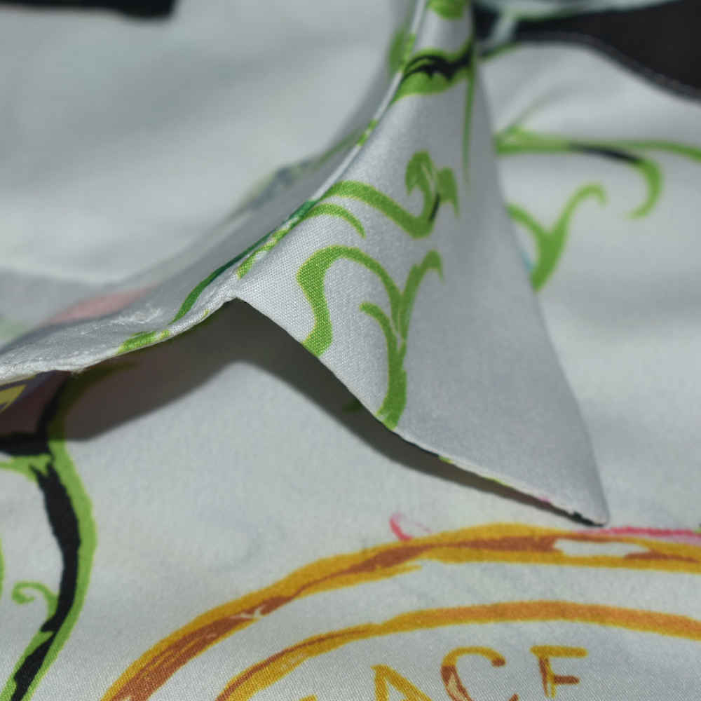 Versace Jeans Couture White Garden Print Shirt-thumb-4