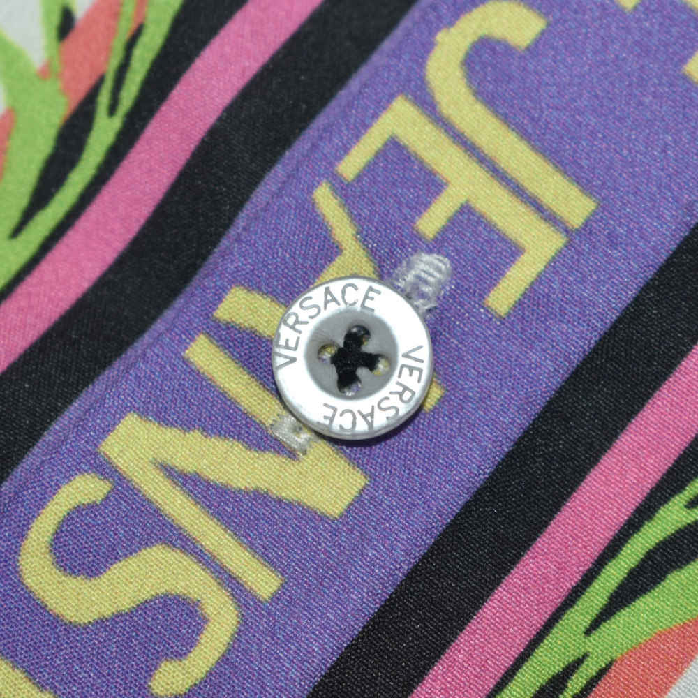 Versace Jeans Couture White Garden Print Shirt-thumb-3