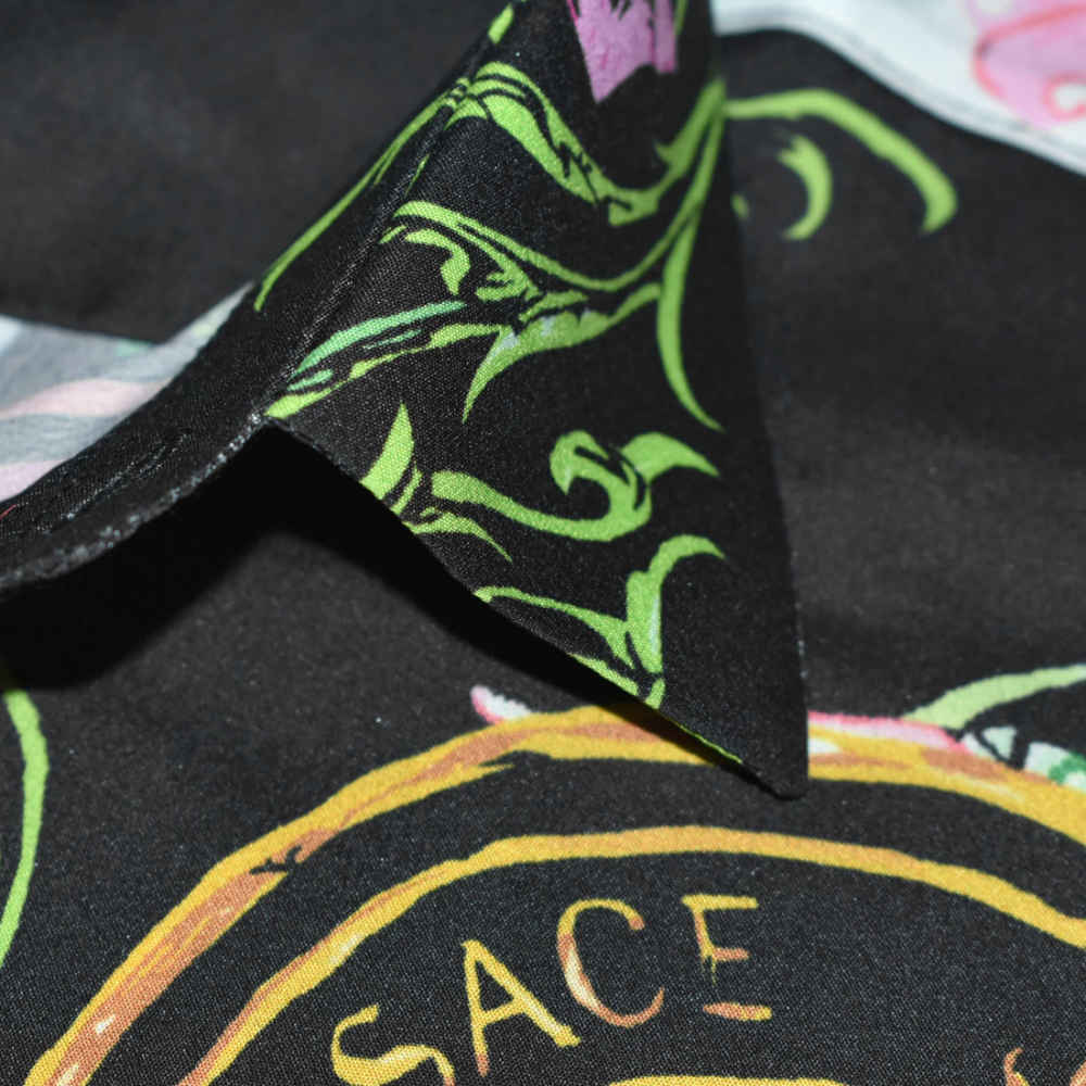 Versace Jeans Couture Black Garden Print Shirt-4