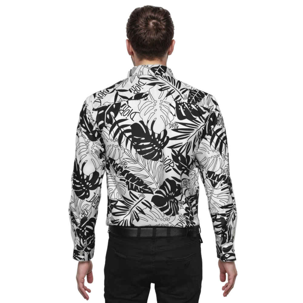 Dior Floral Print White Premium Quality Shirt-1