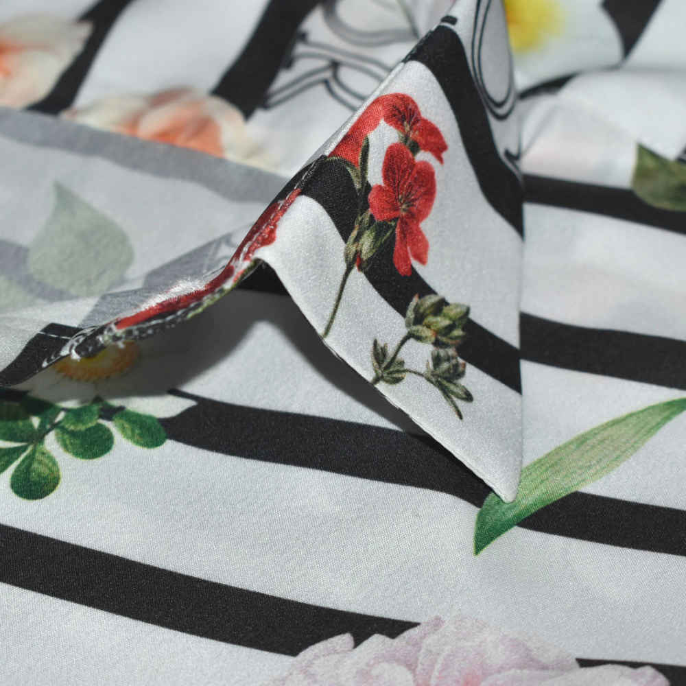 Dior Floral Print White Premium Cotton Shirt-4