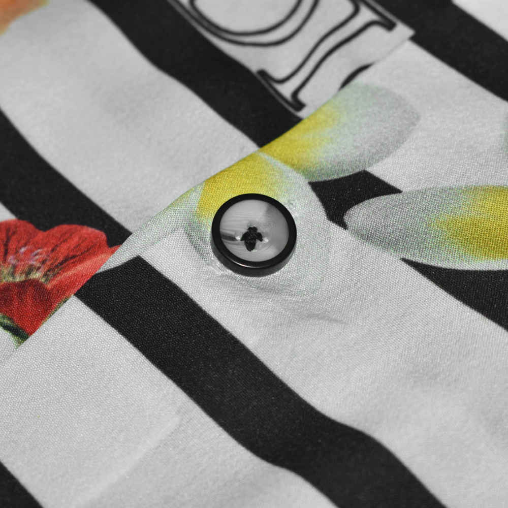 Dior Floral Print White Premium Cotton Shirt-3