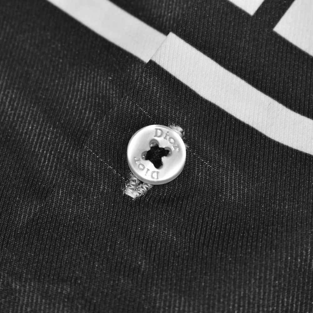 Dior Printed White Premium Quality Cotton Shirt-3