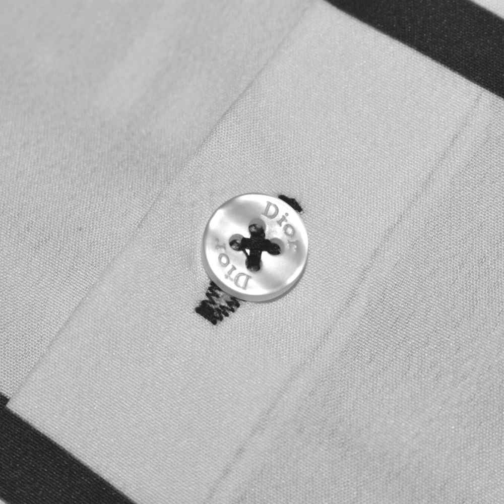 Dior Printed Black Premium Quality Cotton Shirt-thumb-3