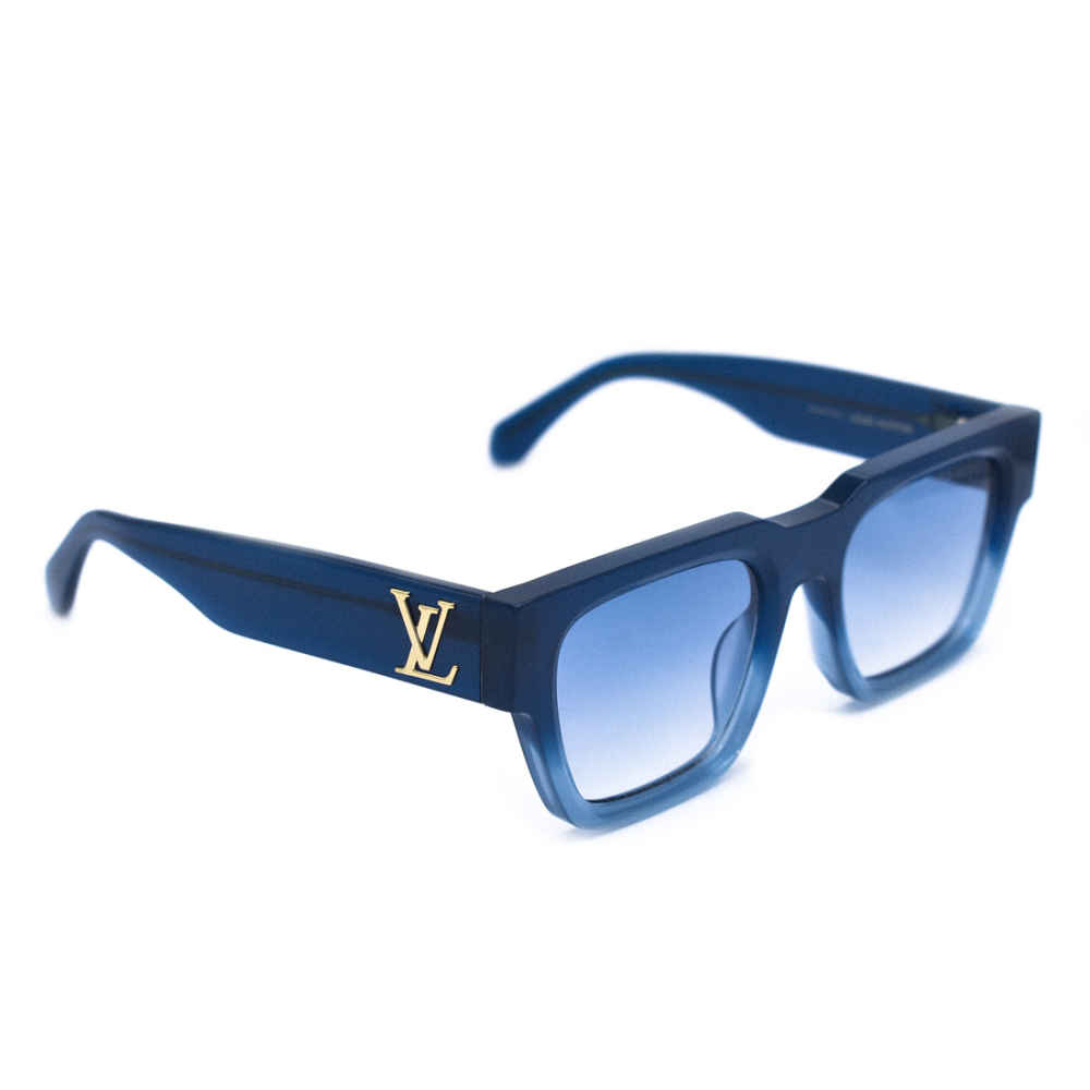 Louis Vuitton Blue Confidence Square Sunglasses-thumb-0