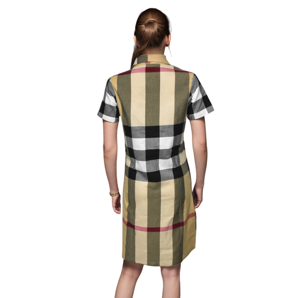 Burberry Brown Check Premium Quality Dress-thumb-2