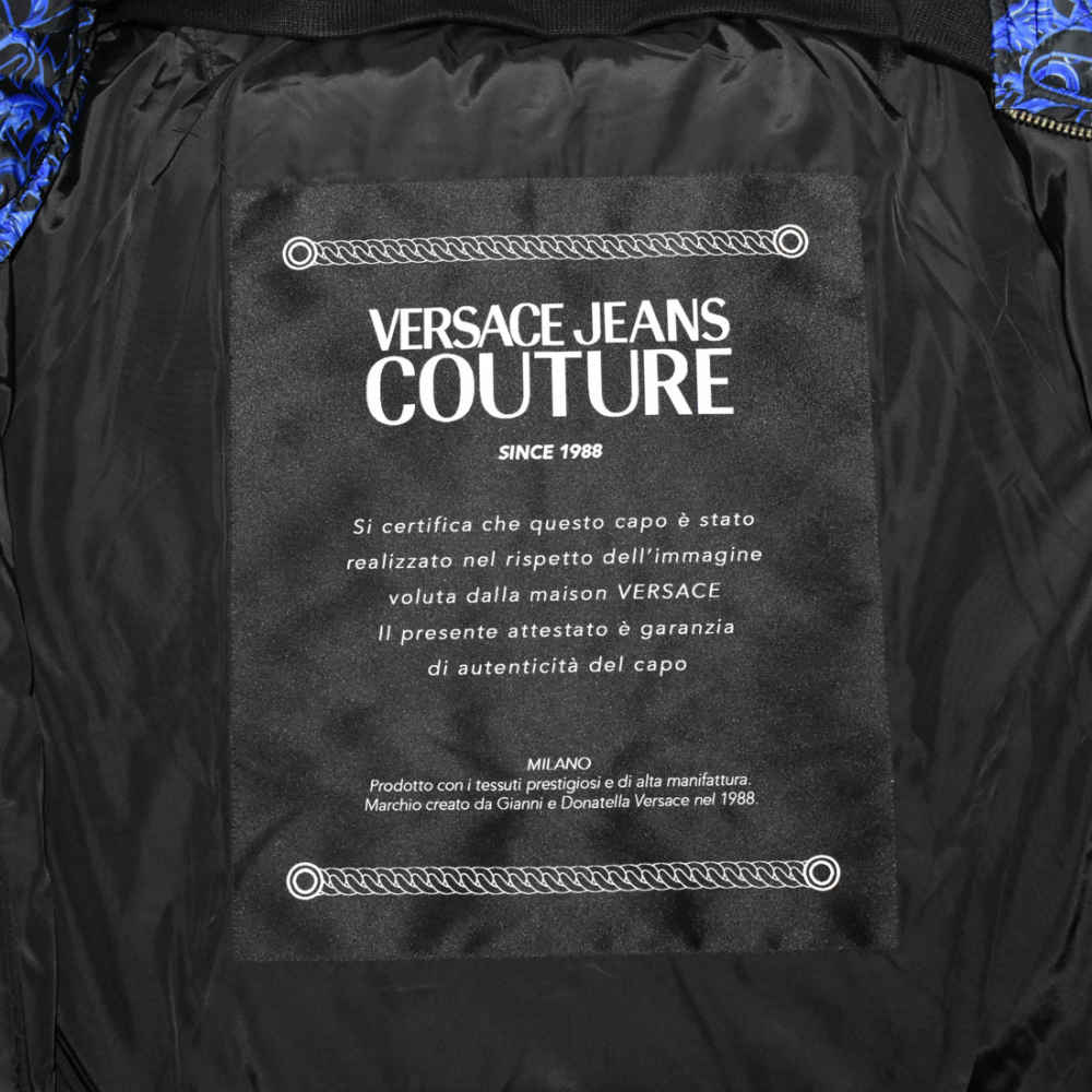 Versace Jeans Couture Black & Blue Reversible Jacket-thumb-6