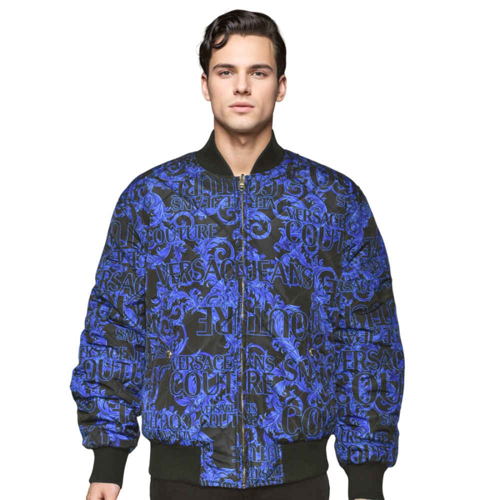 Versace Jeans Couture Black & Blue Reversible Jacket-thumb-2