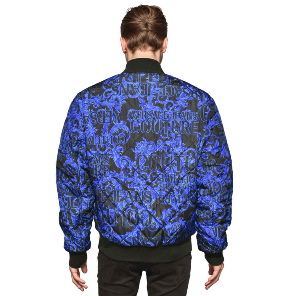 Versace Jeans Couture Black & Blue Reversible Jacket-thumb-4