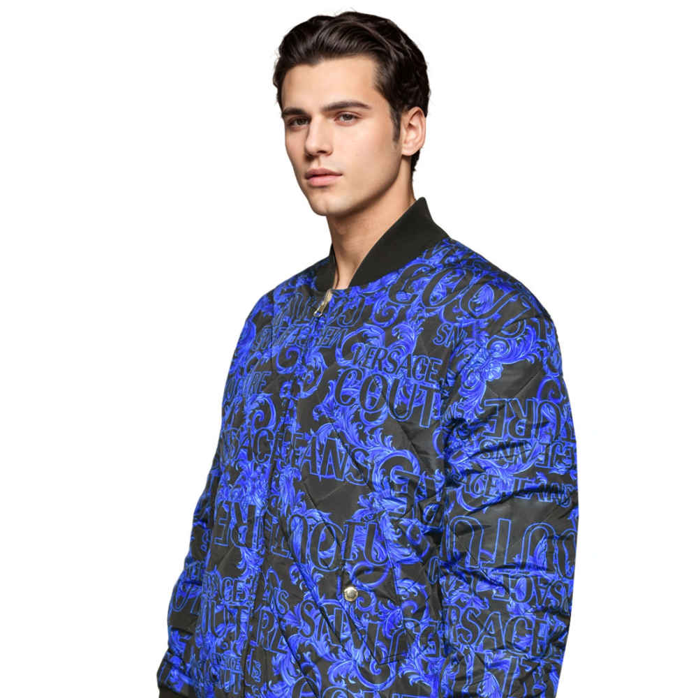 Versace Jeans Couture Black & Blue Reversible Jacket-thumb-0
