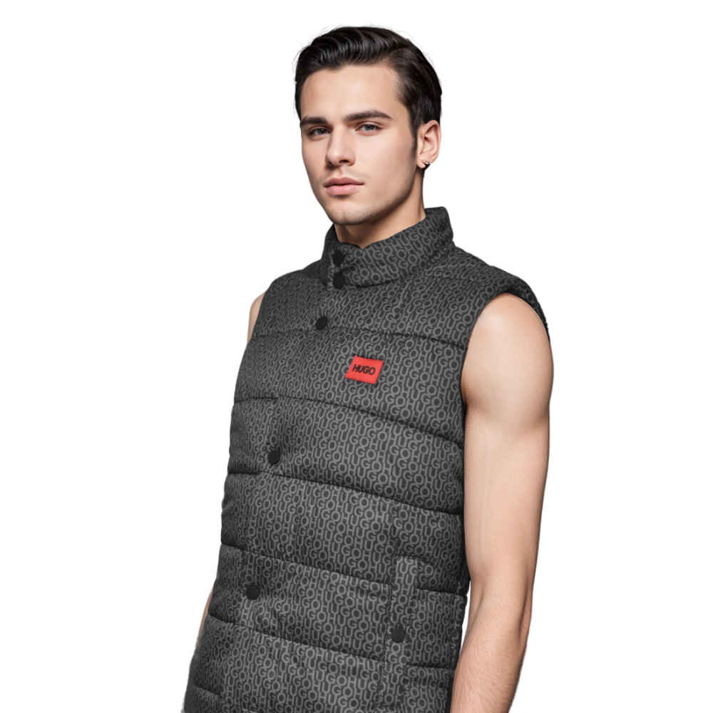 Hugo Boss Dark Grey Premium Sleeveless Jacket-thumb-0