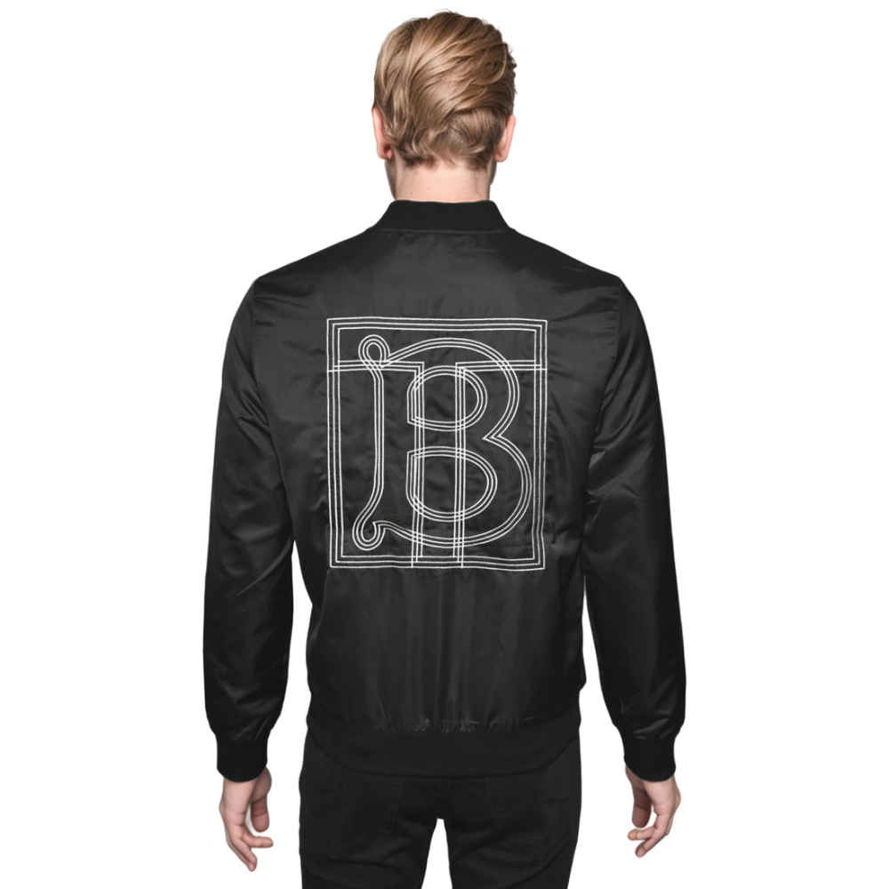 Burberry Embroidered Black Premium Luxury Jacket-thumb-2