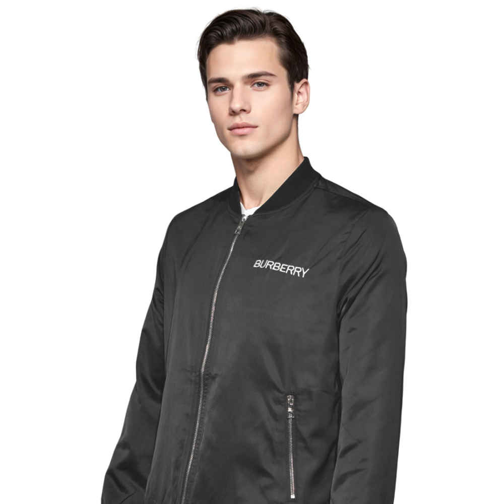 Burberry Embroidered Black Premium Luxury Jacket-thumb-0