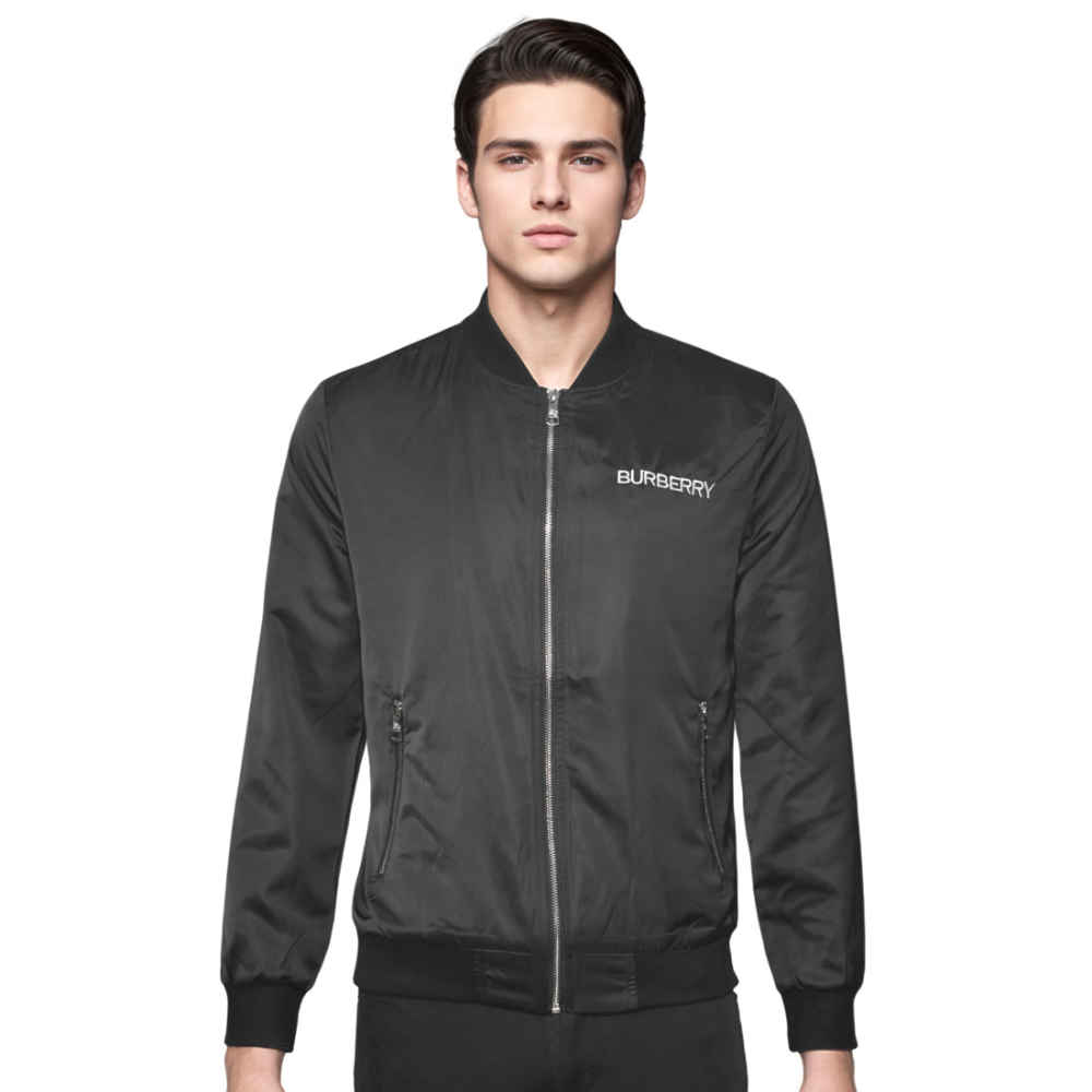Burberry Embroidered Black Premium Luxury Jacket-thumb-1