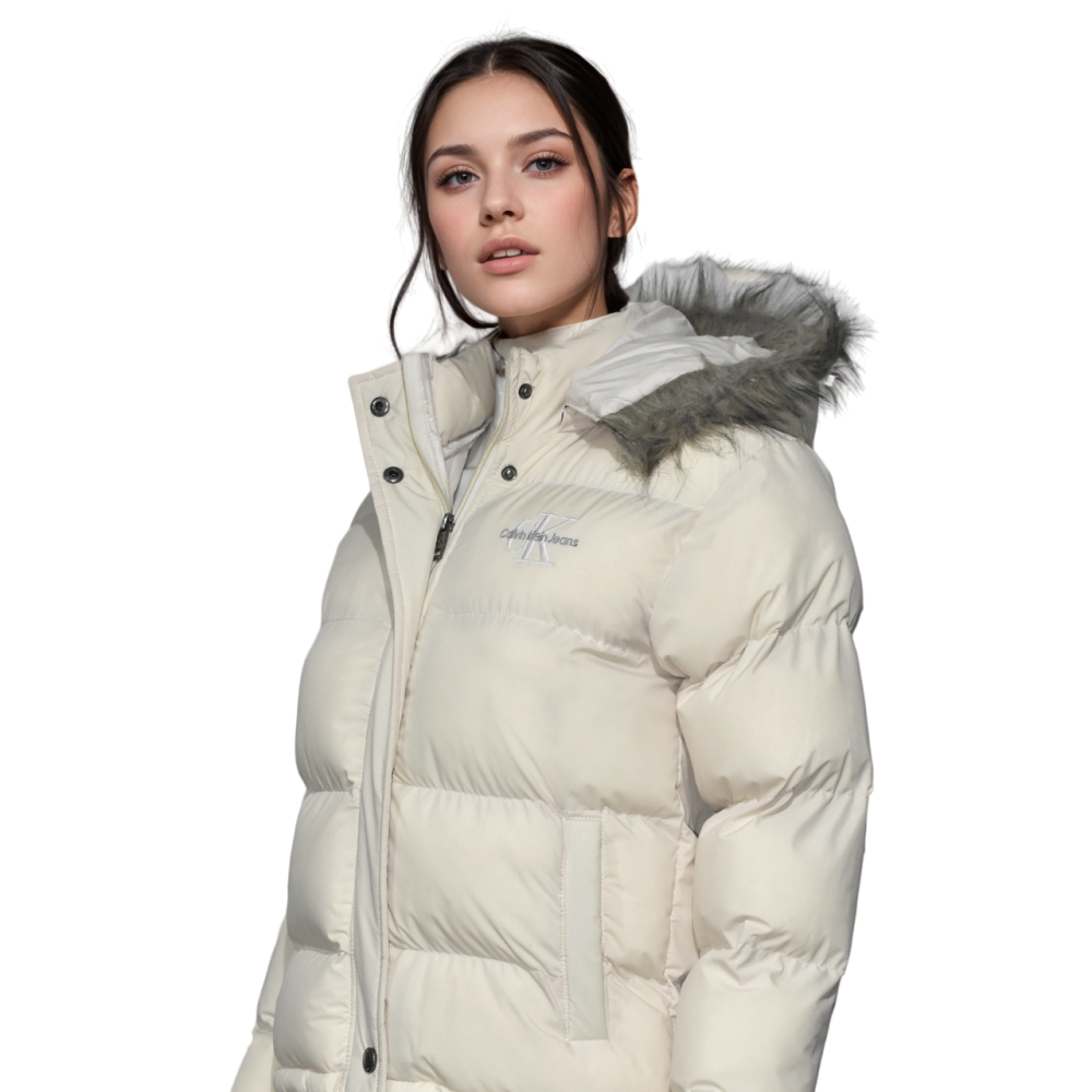 Calvin Klein Cream Premium Quality Puffer Jacket-thumb-0