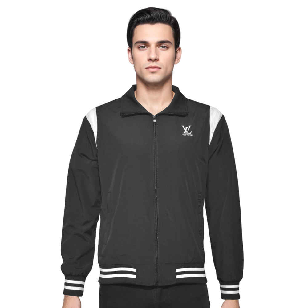 Louis Vuitton Embroidered logo Black Premium Jacket-1