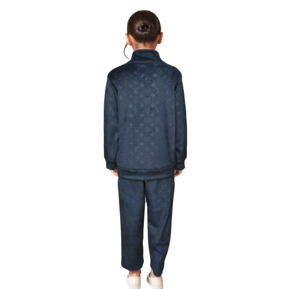 Louis Vuitton Monogram Blue Premium Kids Tracksuit-1