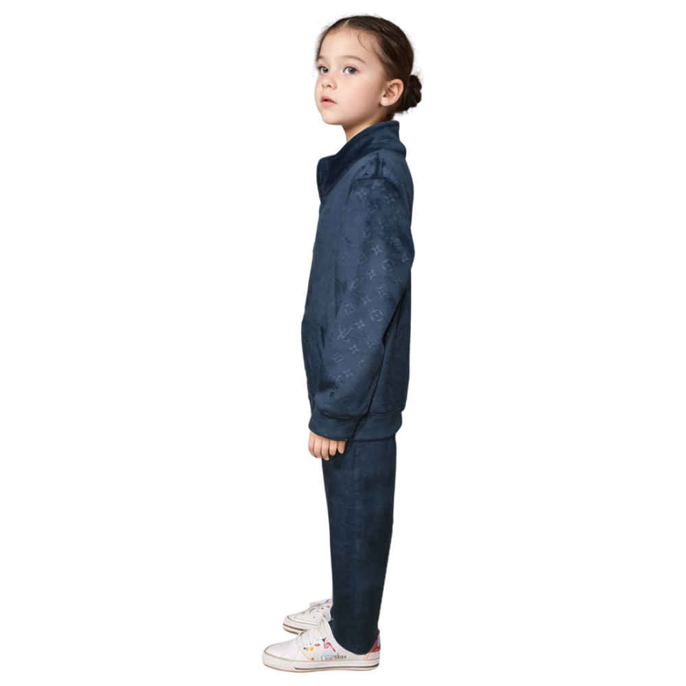 Louis Vuitton Monogram Blue Premium Kids Tracksuit-2