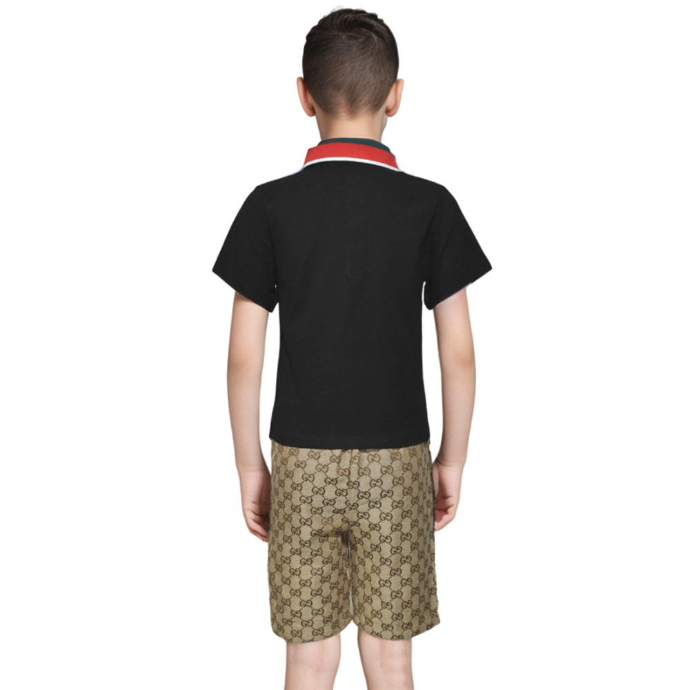 Gucci Black Premium Quality Kids Co-ord Set-1