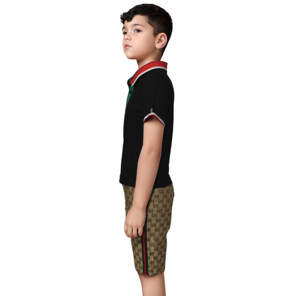 Gucci Black Premium Quality Kids Co-ord Set-2