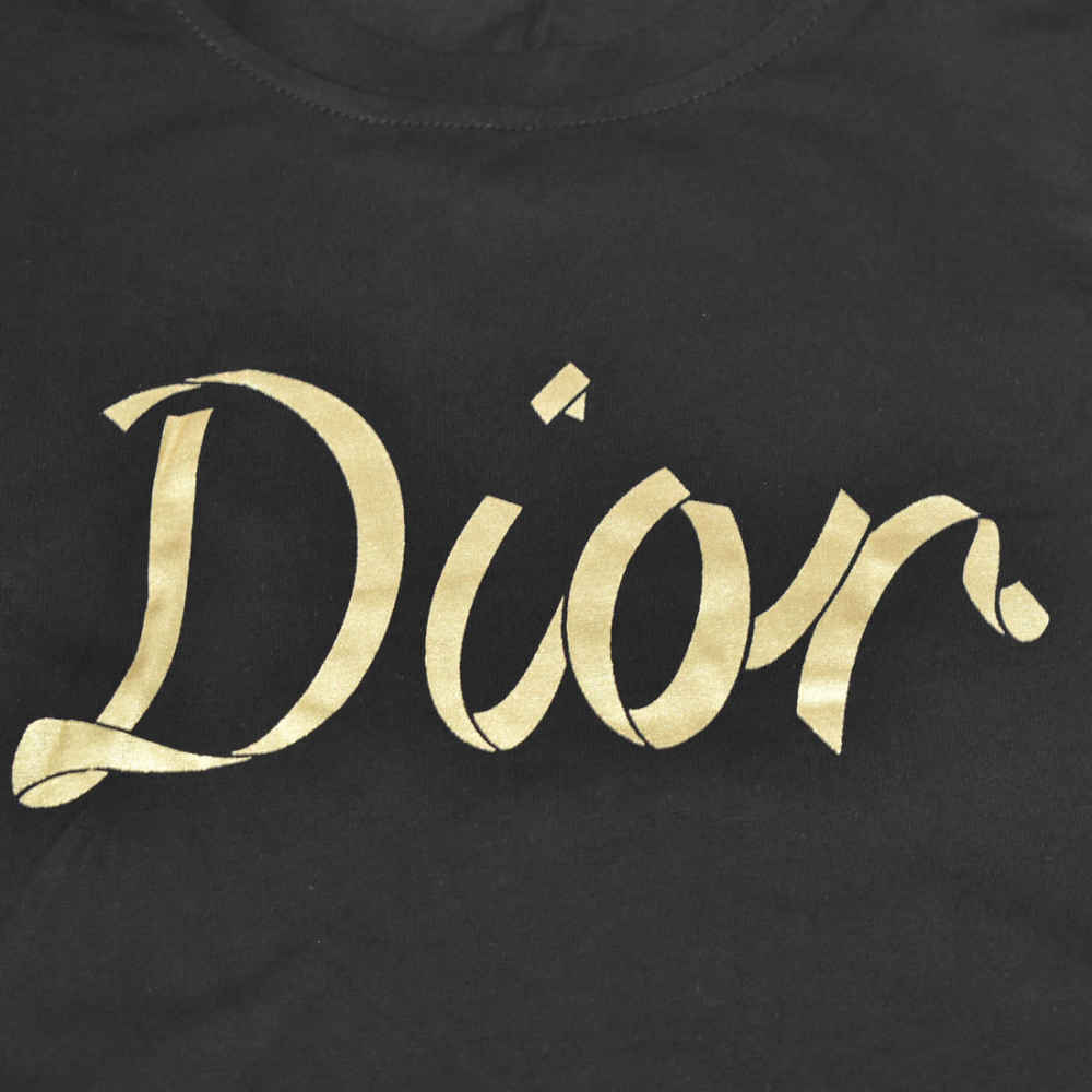 Dior Embroidery logo Black Premium Girls Co-ord Set-thumb-3
