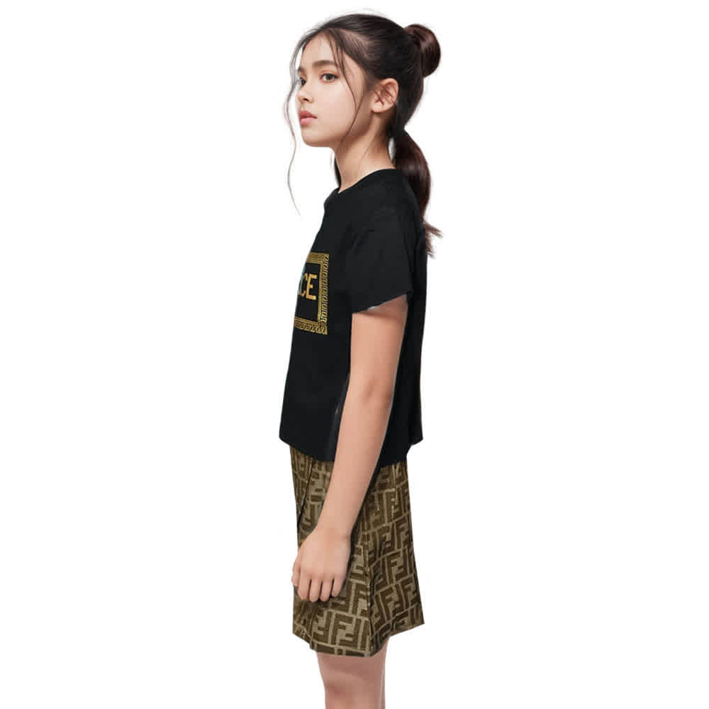 Fendi Black Girls Co-ord Set-2