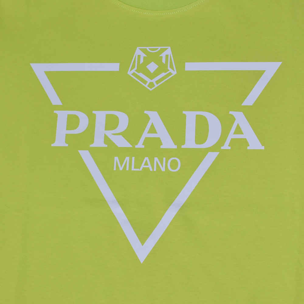 Prada Milano Print Green Premium Quality T-shirt-3