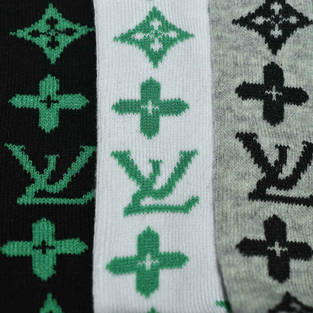 Louis Vuitton Monogram Premium Low Ankle Socks - Pack of 5-3