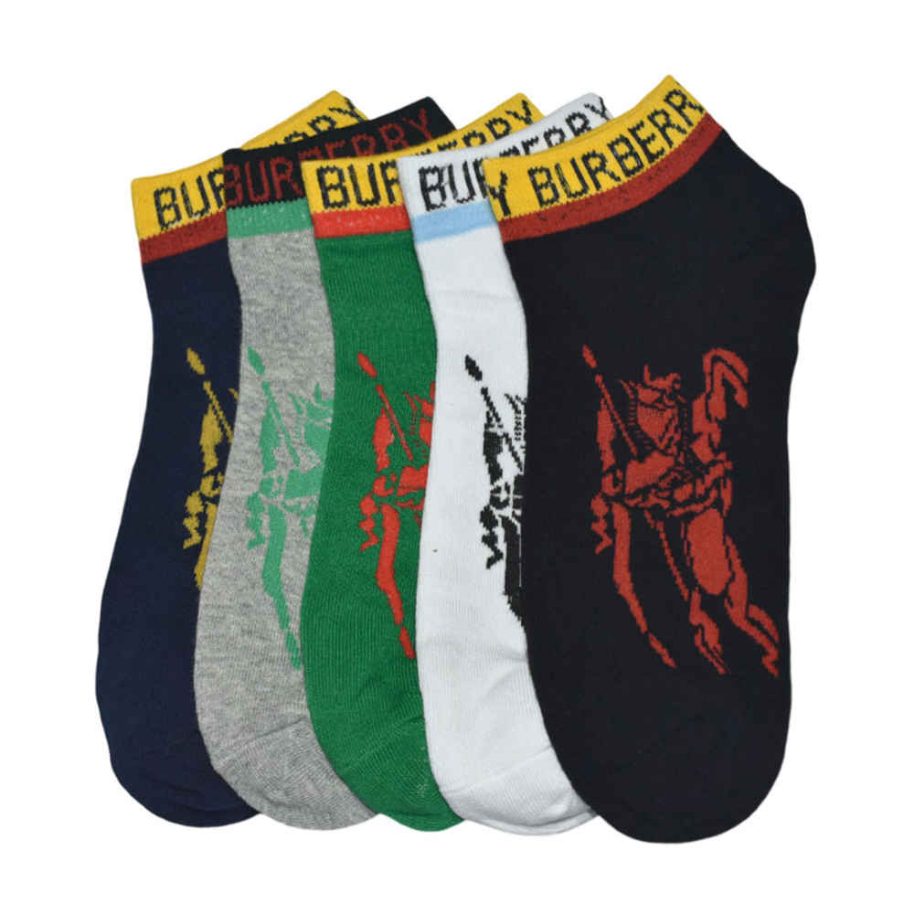 Burberry Premium Quality Low Ankle Socks - Pack of 5-1